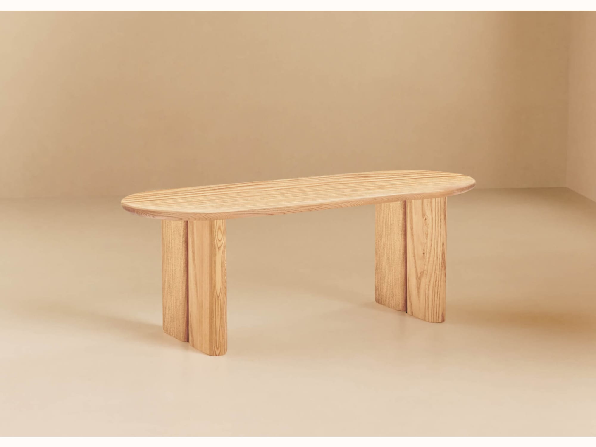 Tavolino ovale in legno massello BAOBAB - 120 cm