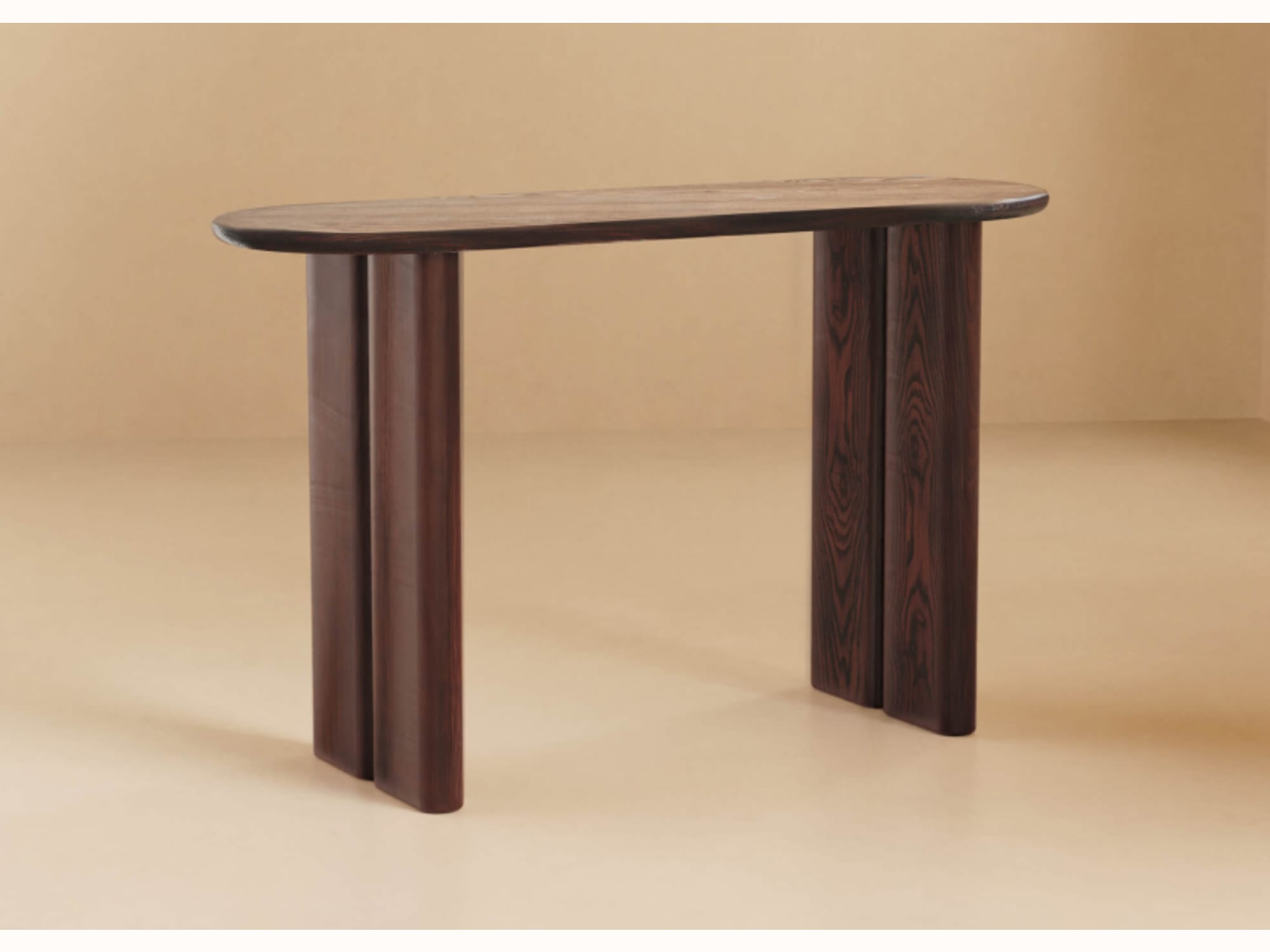 Consolle ovale in legno massello BAOBAB - 120 cm