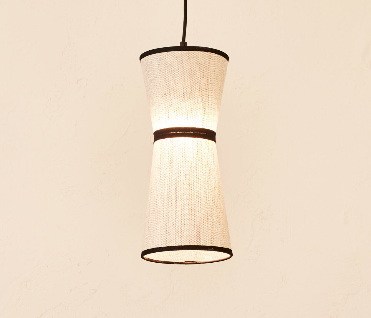 Lampada a sospensione in lino mini PURE
