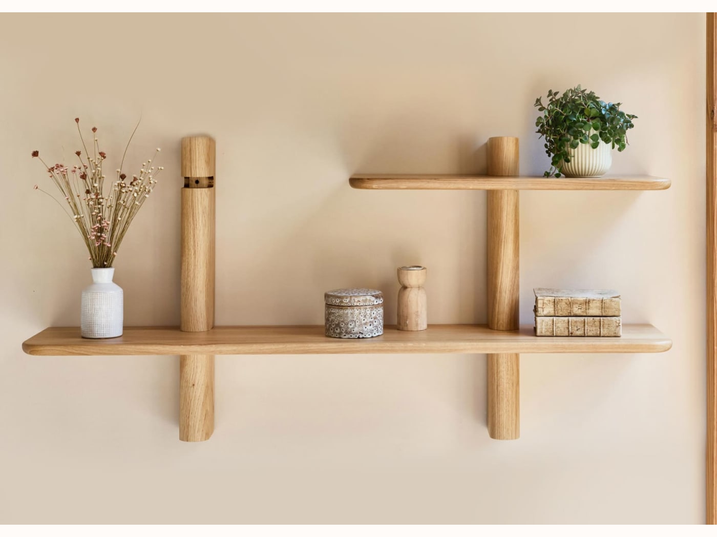 Mensola da parete modulare in legno massello BAOBAB - 60x120 cm