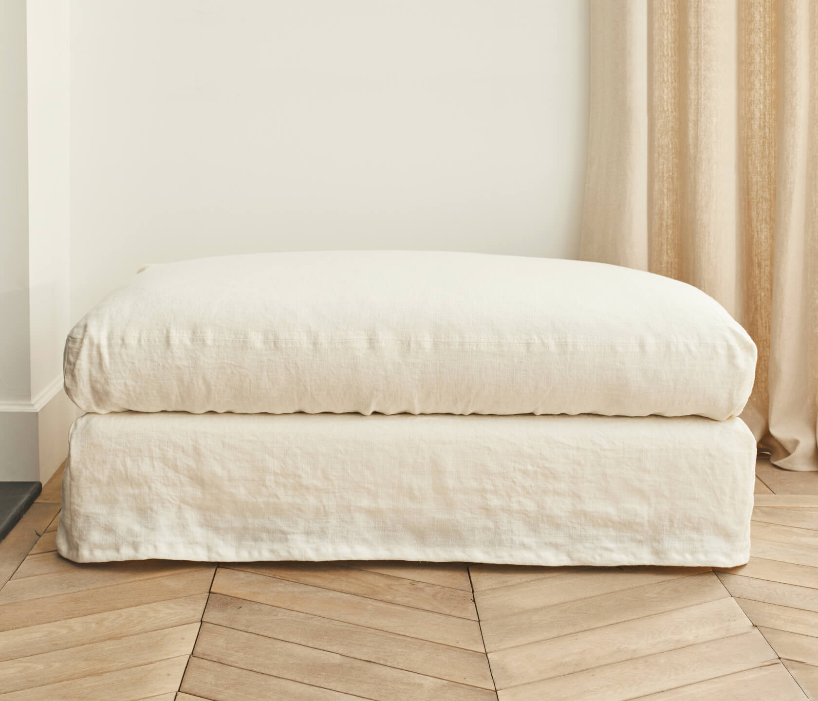 Pouf in lino PALM