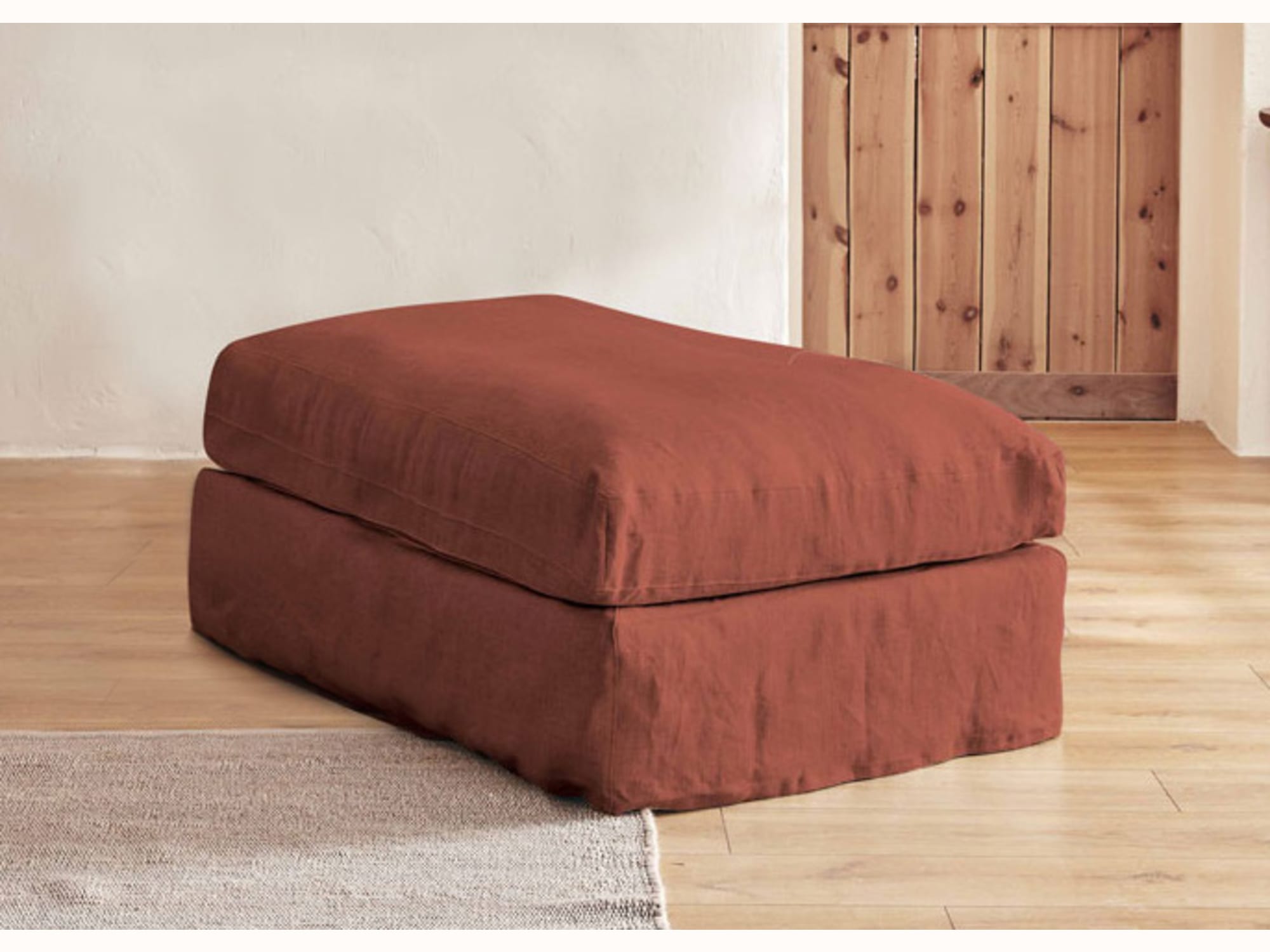 Pouf in lino LENO