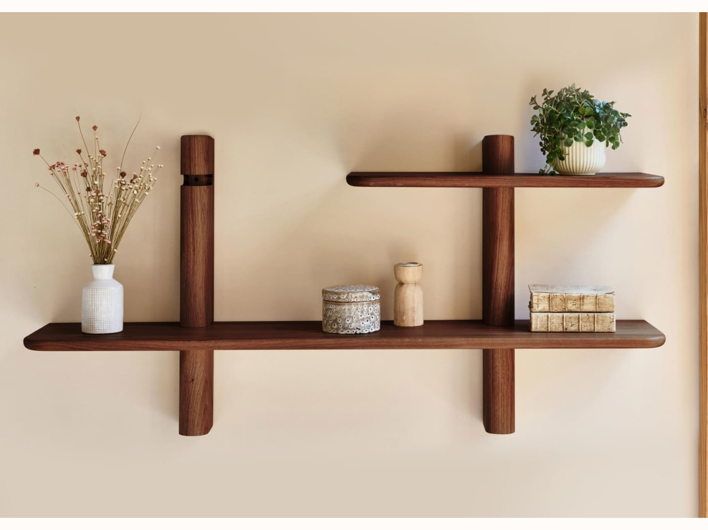 Mensola da parete modulare in legno massello BAOBAB - 60x120 cm