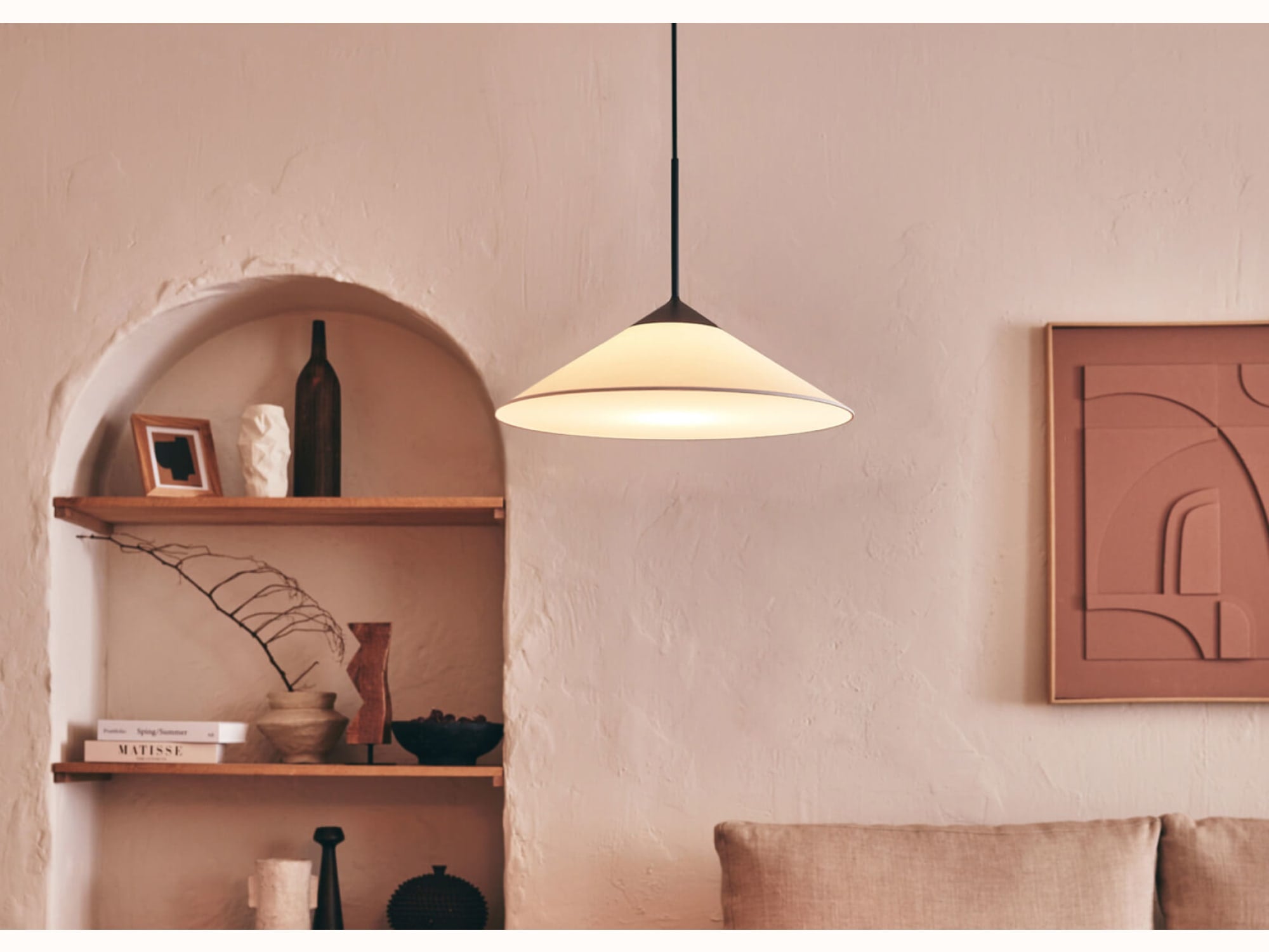 Lampada a sospensione in cotone LA VEILLÉE