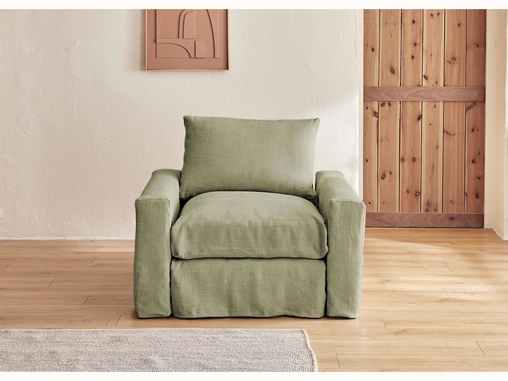 Poltrona LENO in lino, 60 cm