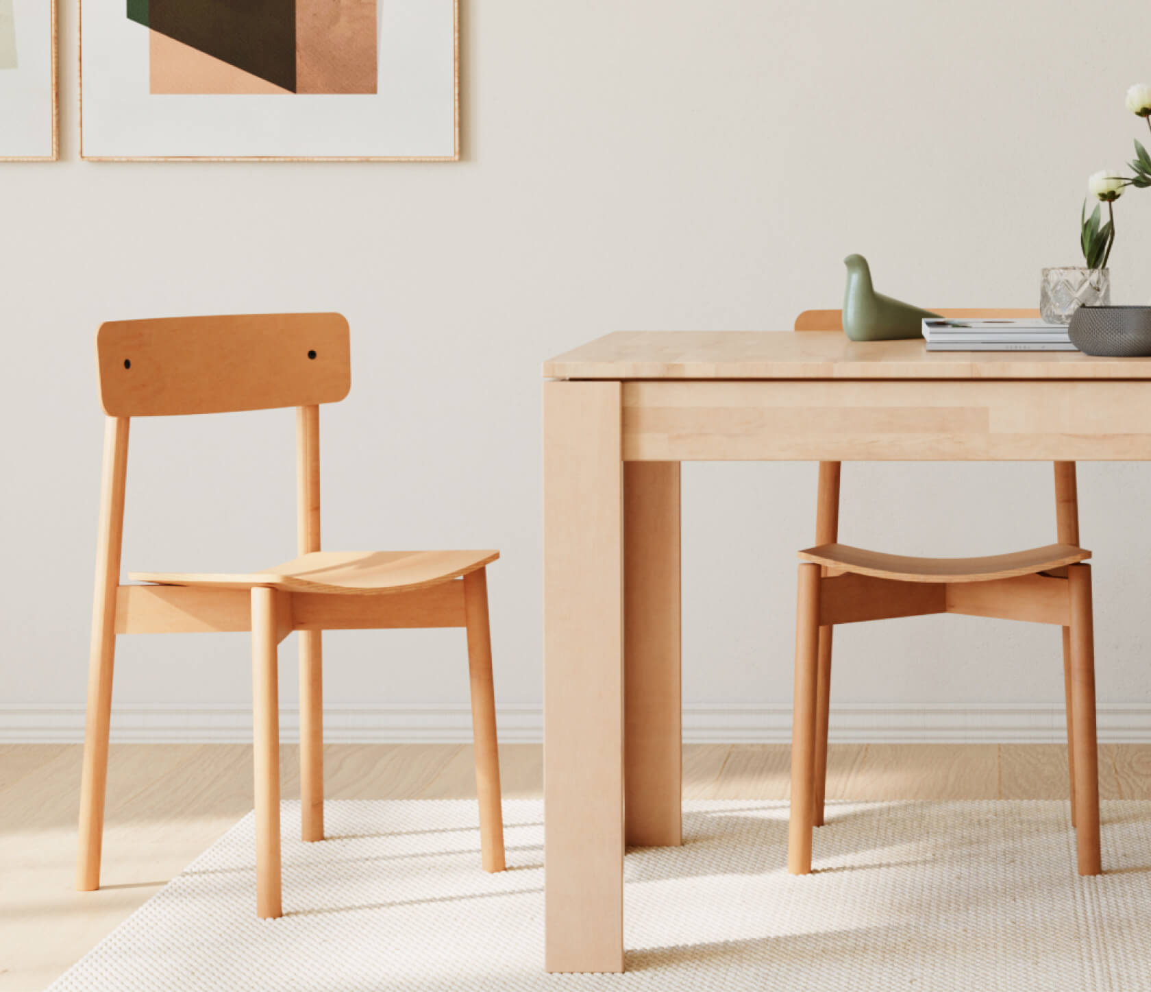 Sedia in legno massello MAIA (set da 2)