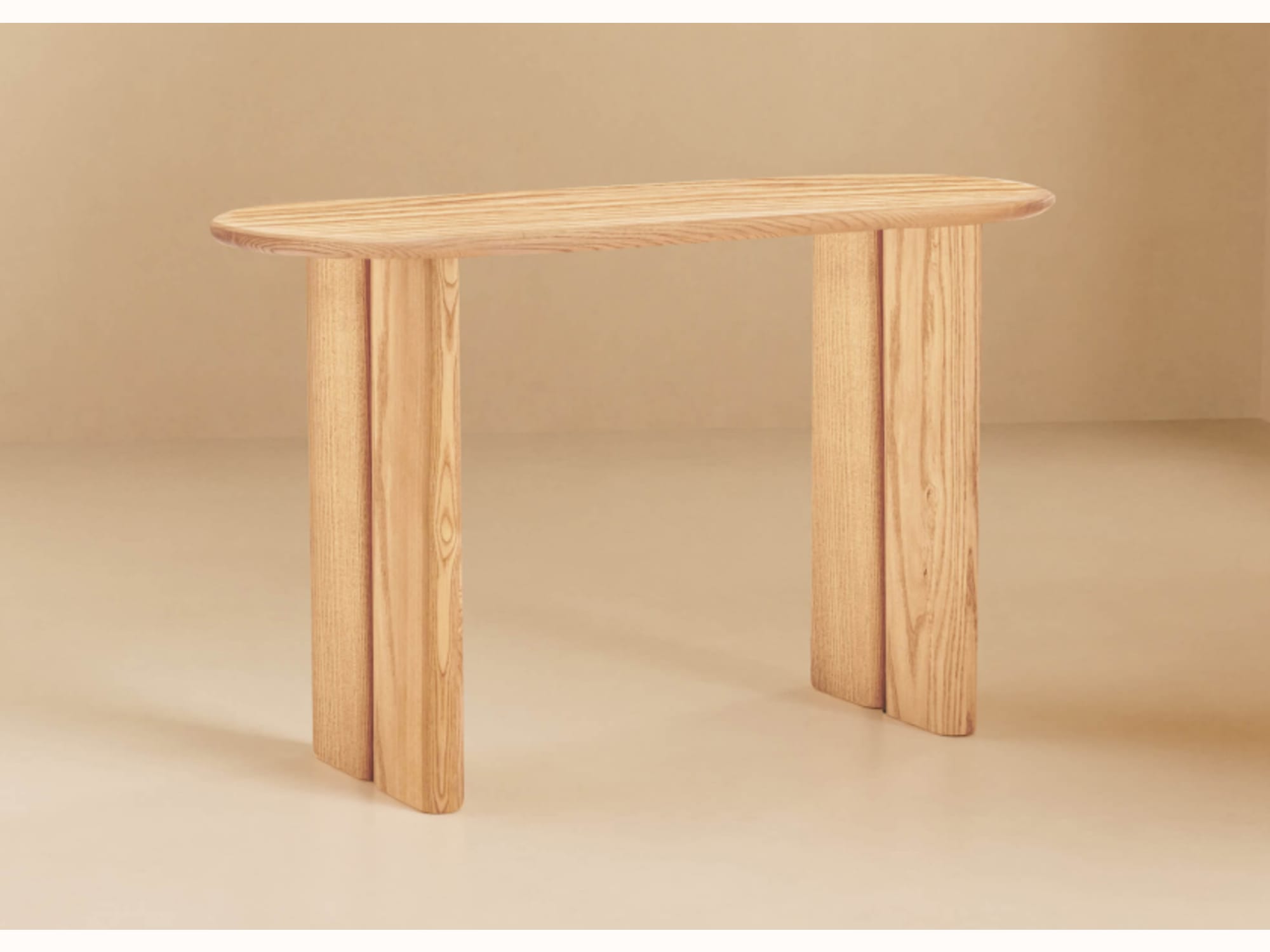 Consolle ovale in legno massello BAOBAB - 120 cm