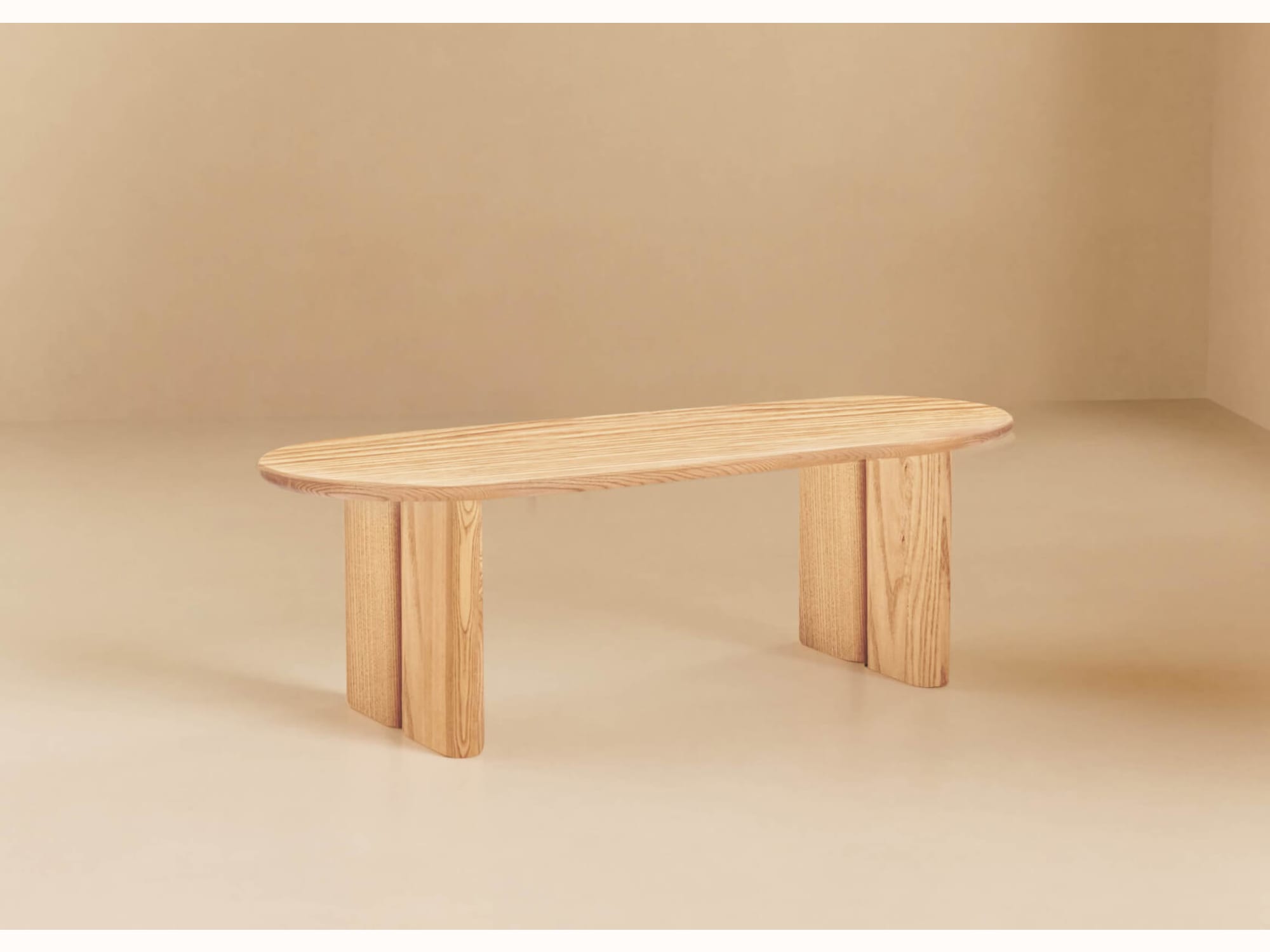 Tavolino ovale in legno massello BAOBAB - 120 cm