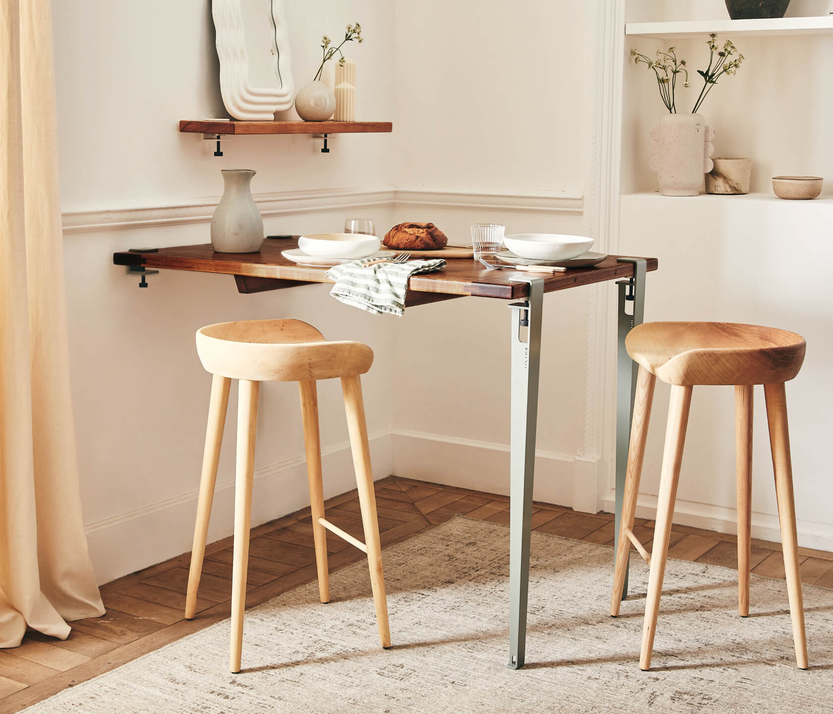 Table haute en bois massif ÉOS - Kipli x TIPTOE