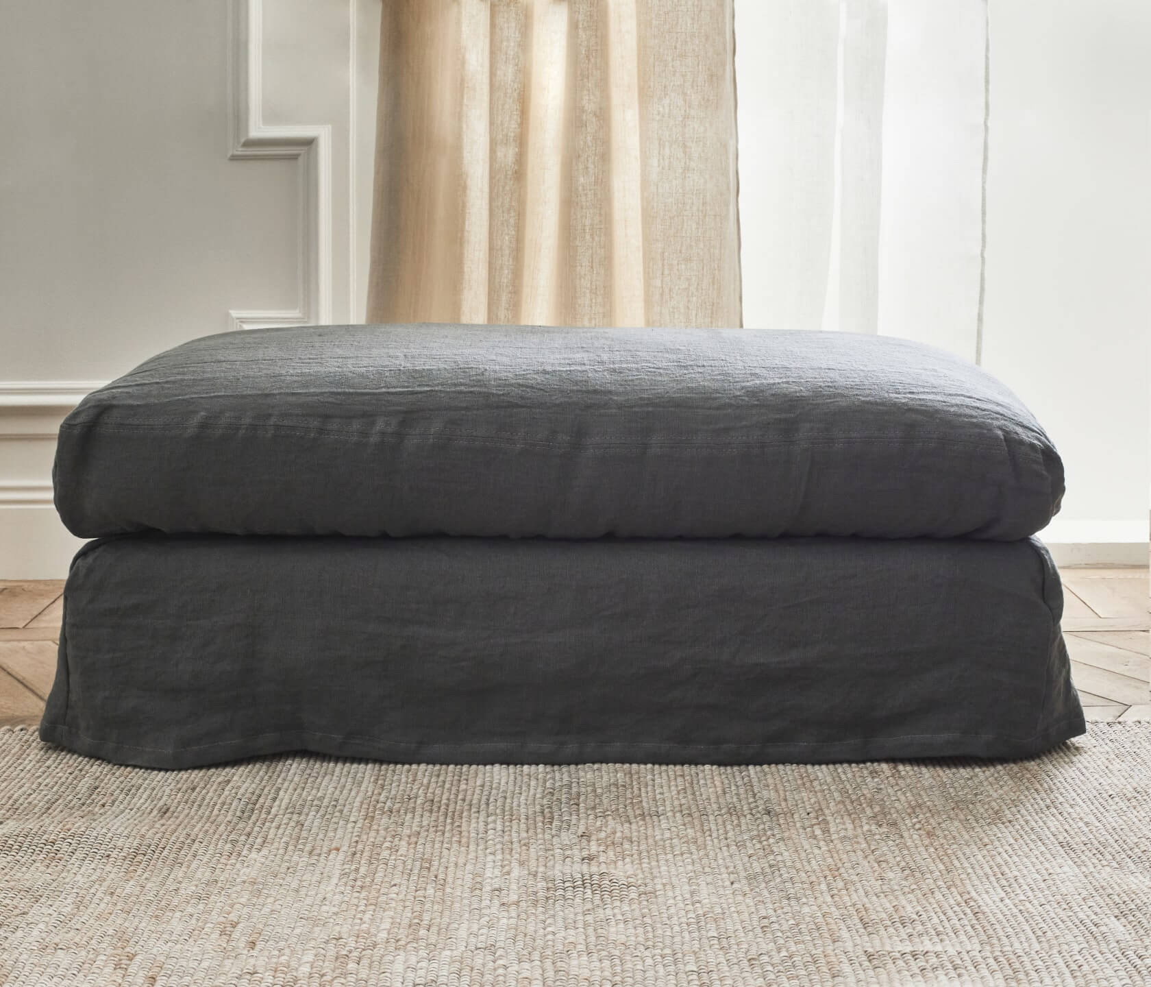 Pouf in lino PALM