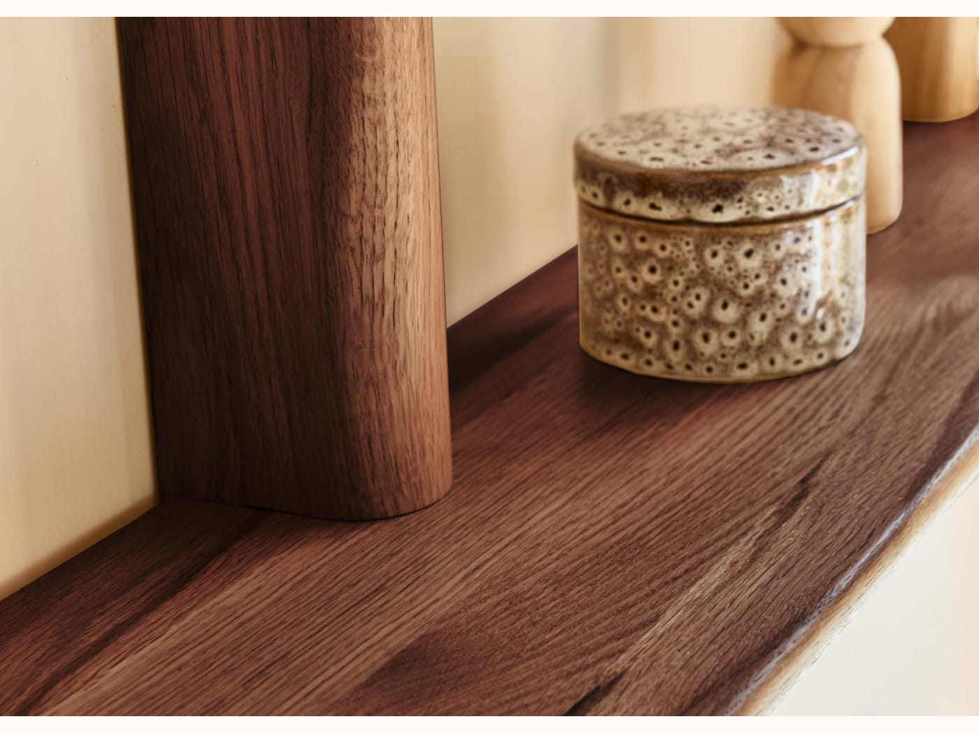 Scaffale da parete modulare in legno massello BAOBAB