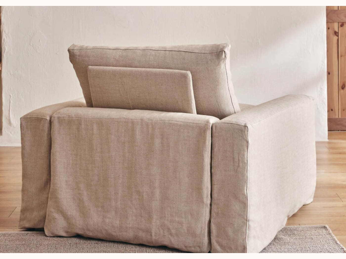 Poltrona LENO in lino, 60 cm