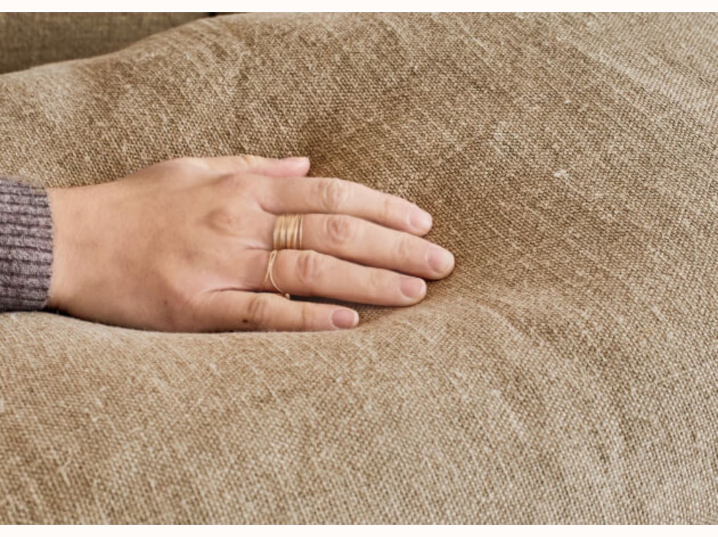 Divano ad angolo in lino PALM