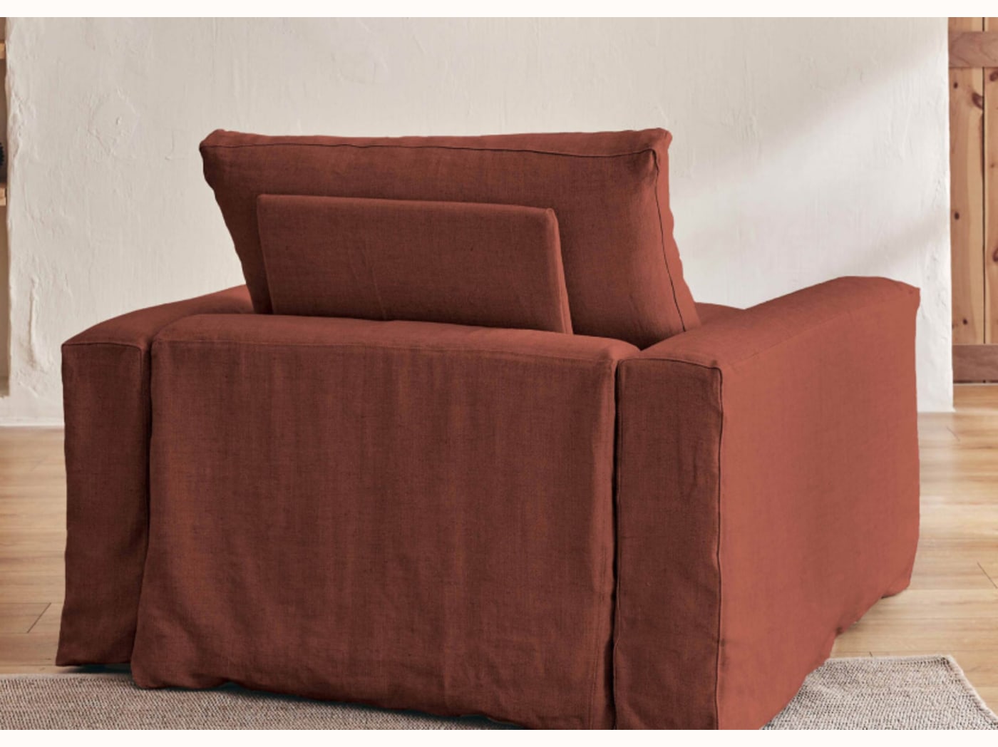 Poltrona LENO in lino, 60 cm