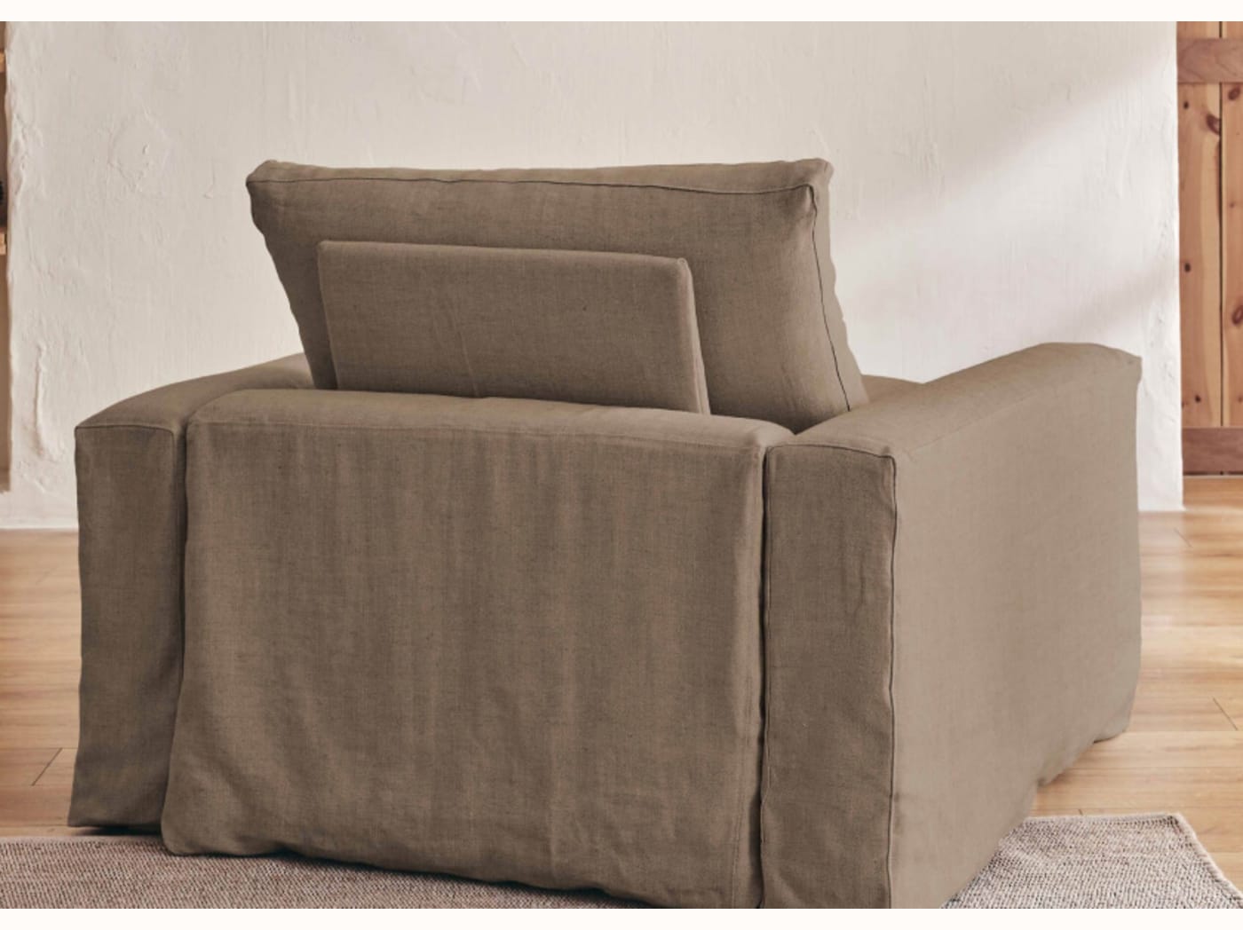 Poltrona LENO in lino, 60 cm