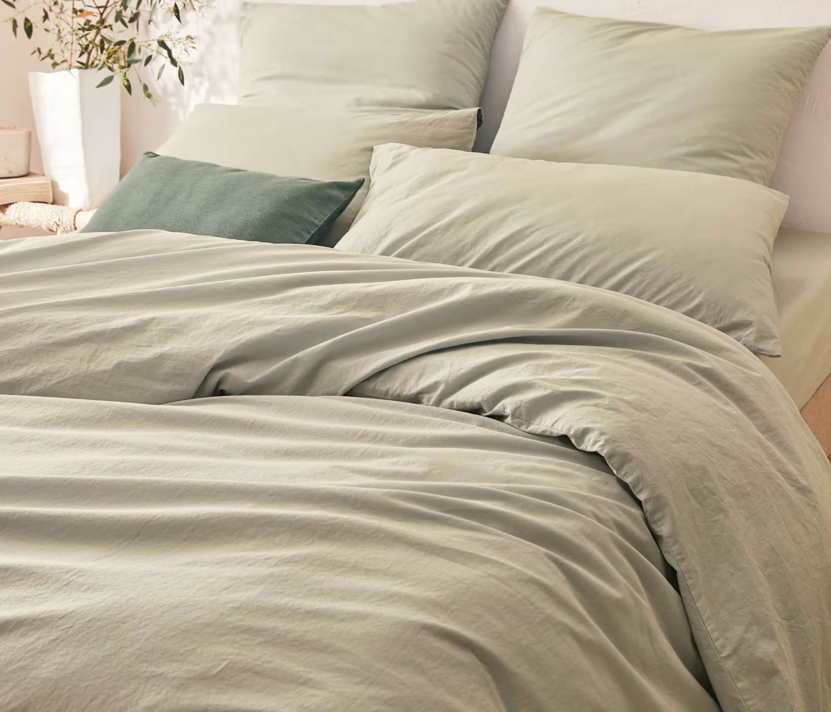 Set da letto in cotone lavato