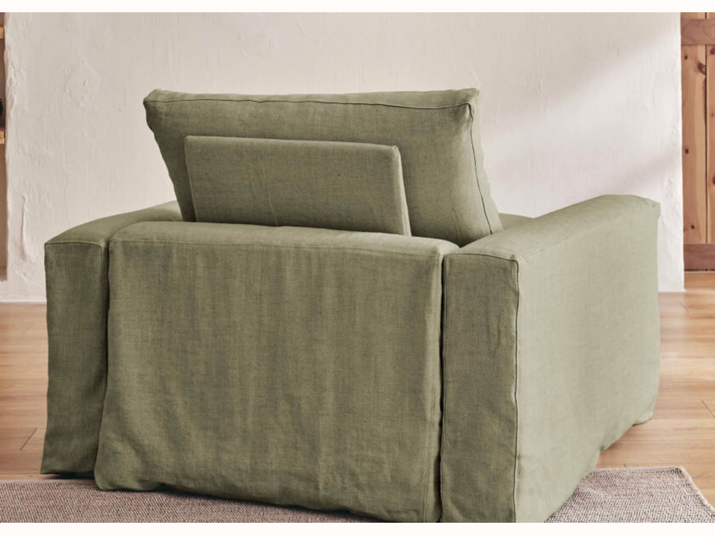 Poltrona LENO in lino, 60 cm