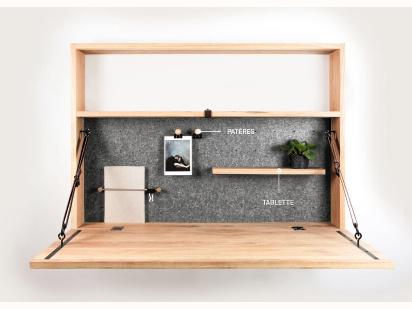 Wandschreibtisch aus Massivholz von Eyao x Kipli