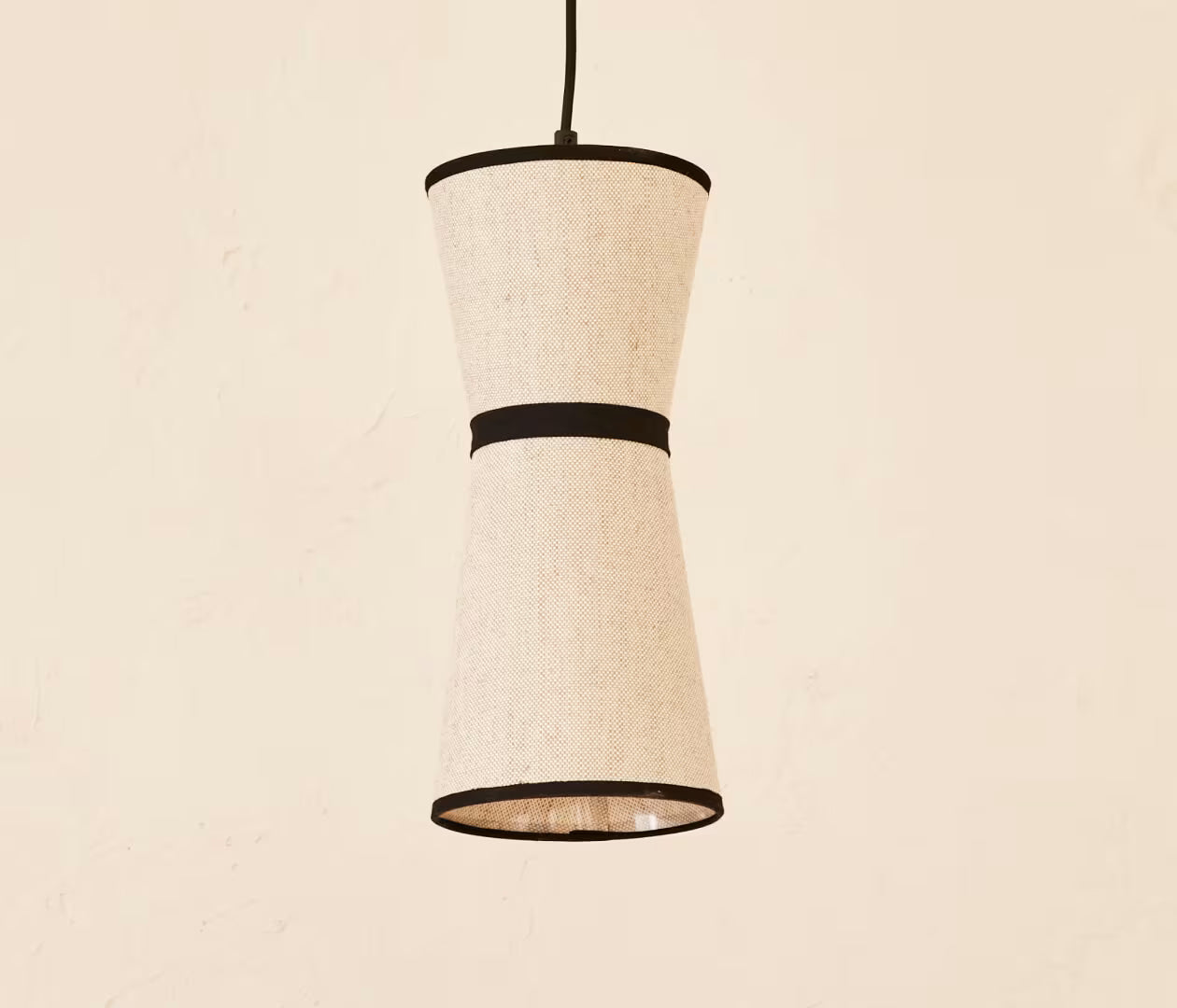 Lampada a sospensione in lino mini PURE