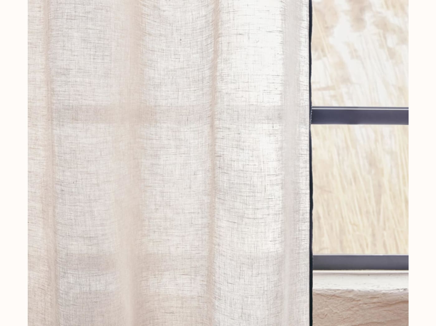 Tenda leggera in lino con occhielli LENO