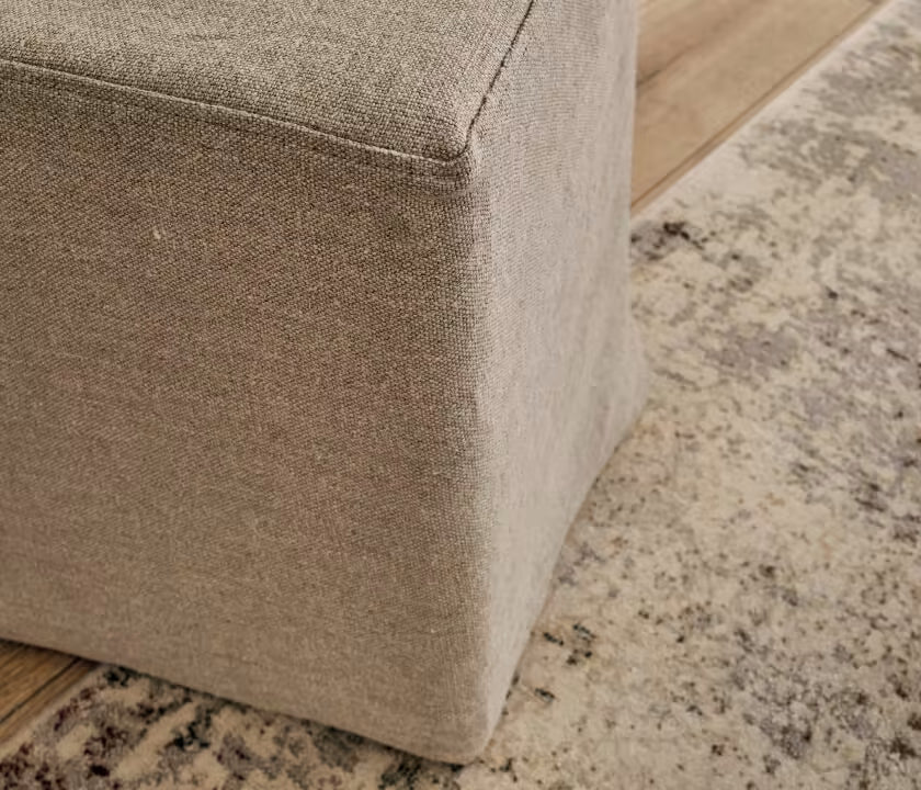 Piccolo pouf in lino PALM
