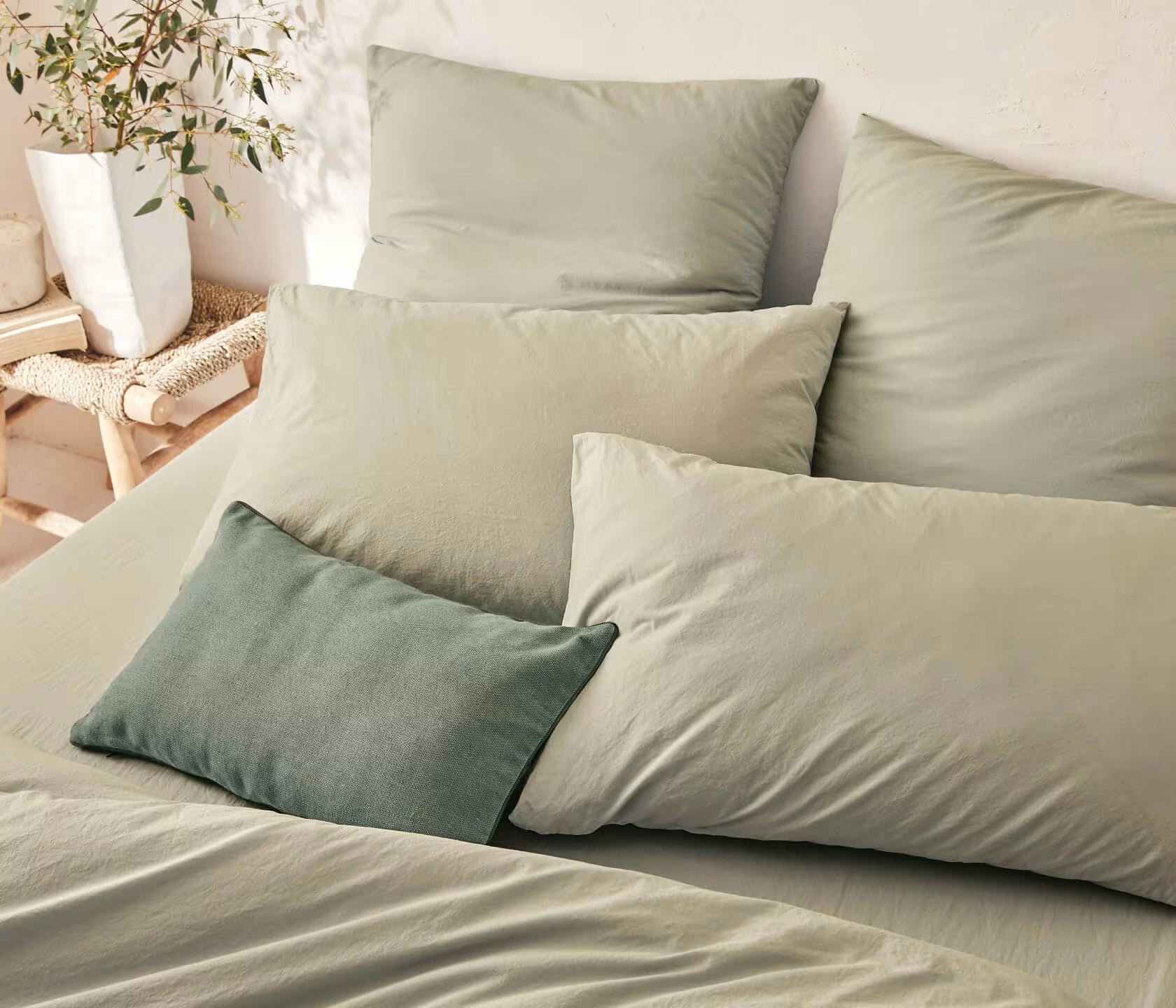 Set da letto in cotone lavato