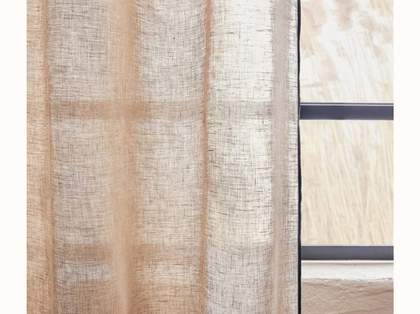 Tenda leggera in lino con occhielli LENO