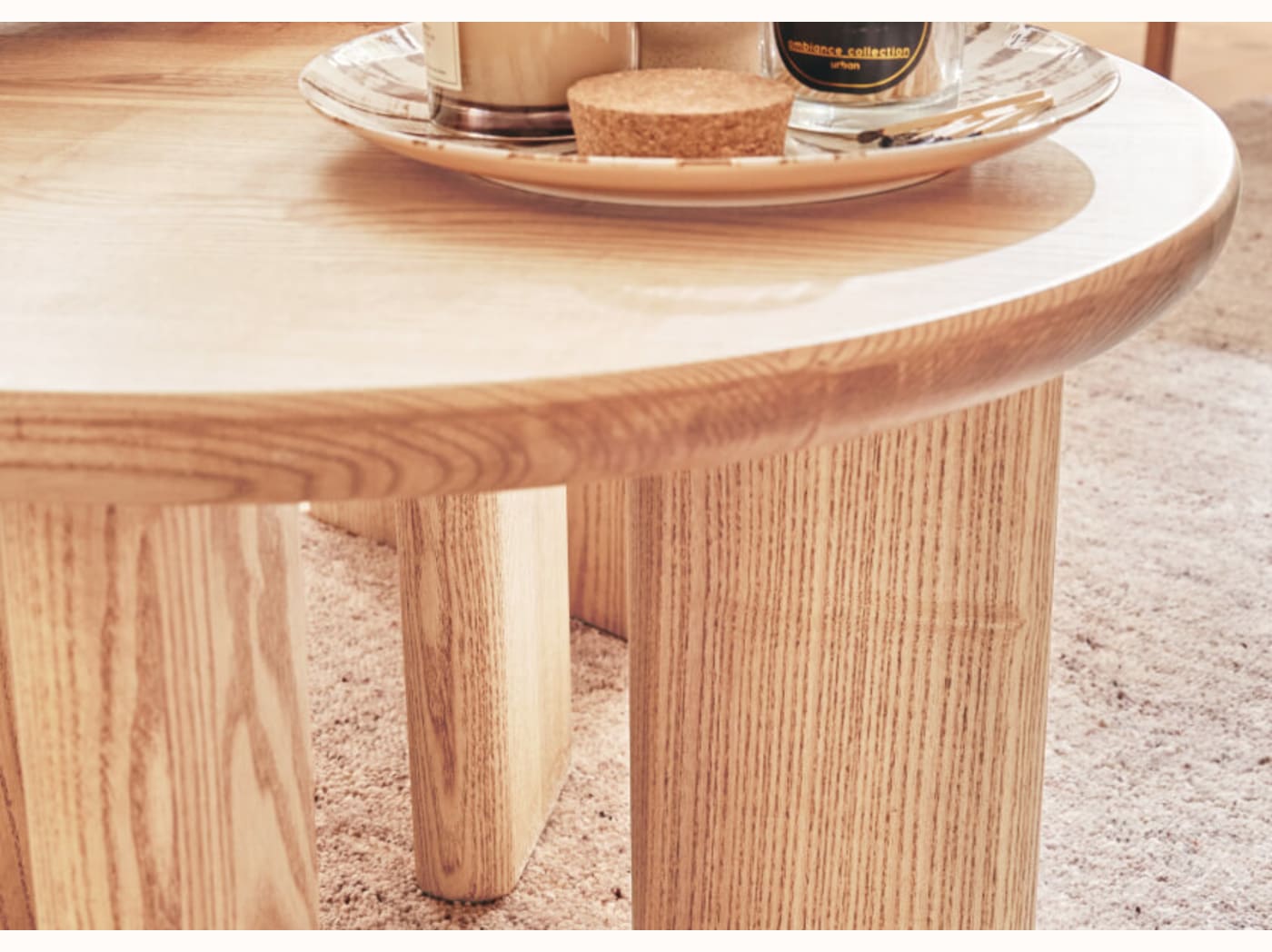 Consolle ovale in legno massello BAOBAB - 120 cm