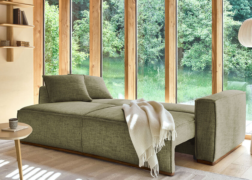 Sofá cama con base de madera FOLIA