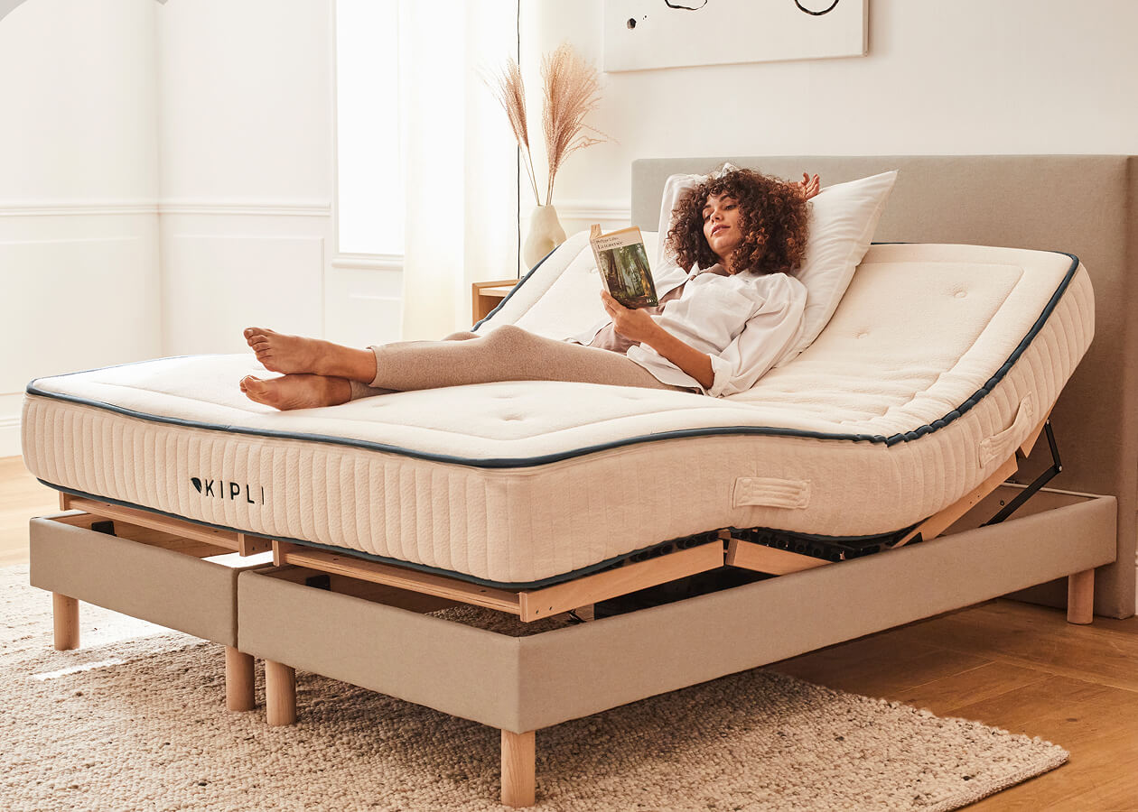 Base de cama elétrica com ripas OTTO