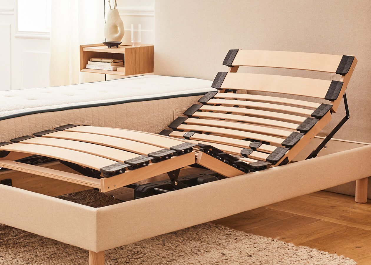 Base de cama elétrica com ripas OTTO