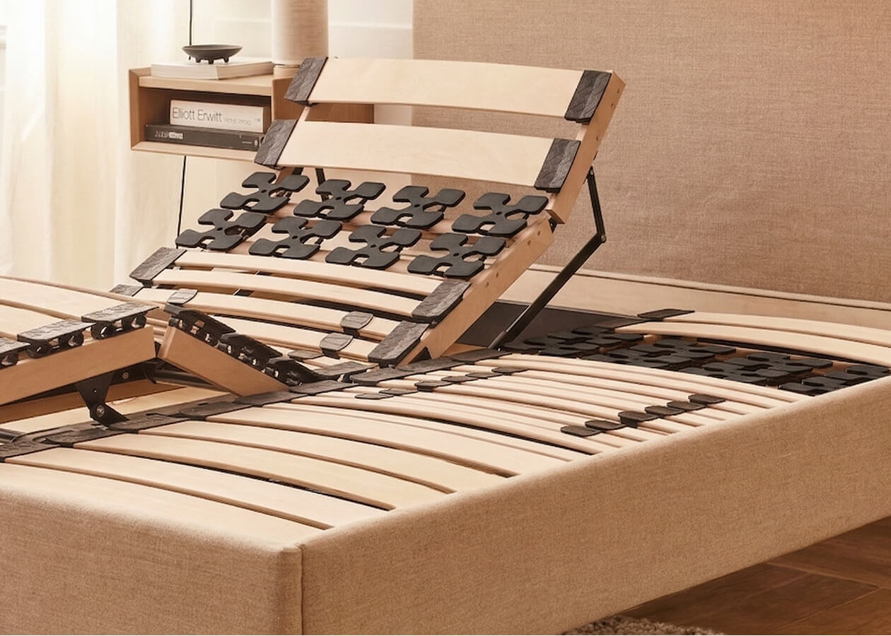 Base de cama elétrica com ripas OTTO