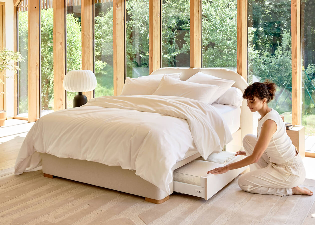 Premium stoffen bedframe met lades - LE LAC