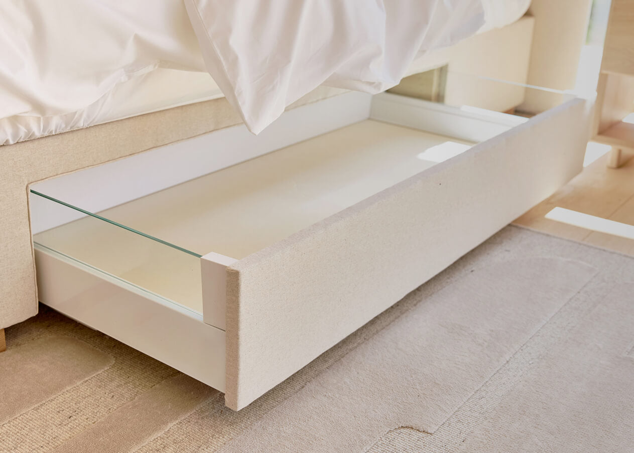 Premium stoffen bedframe met lades - LE LAC