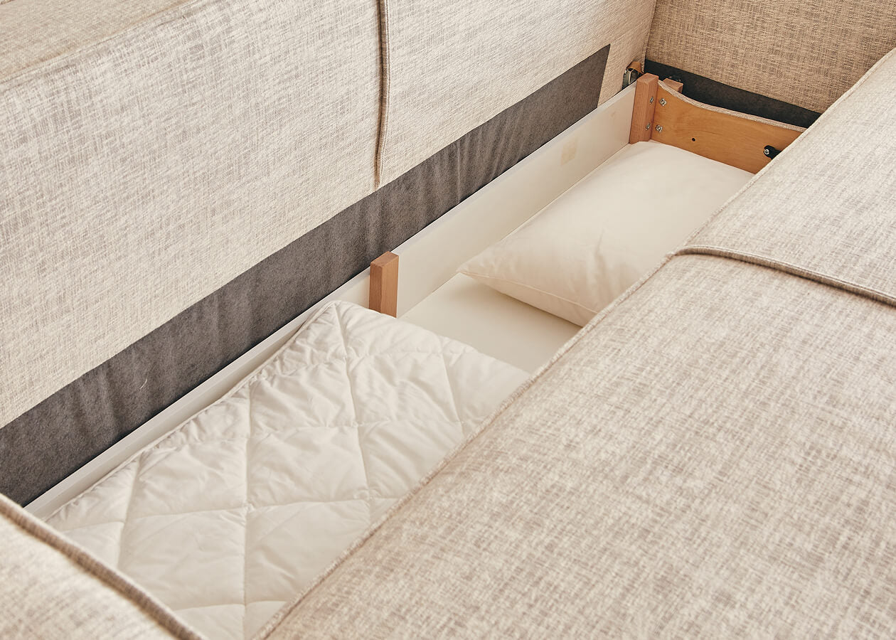 Sofá cama con base de madera FOLIA