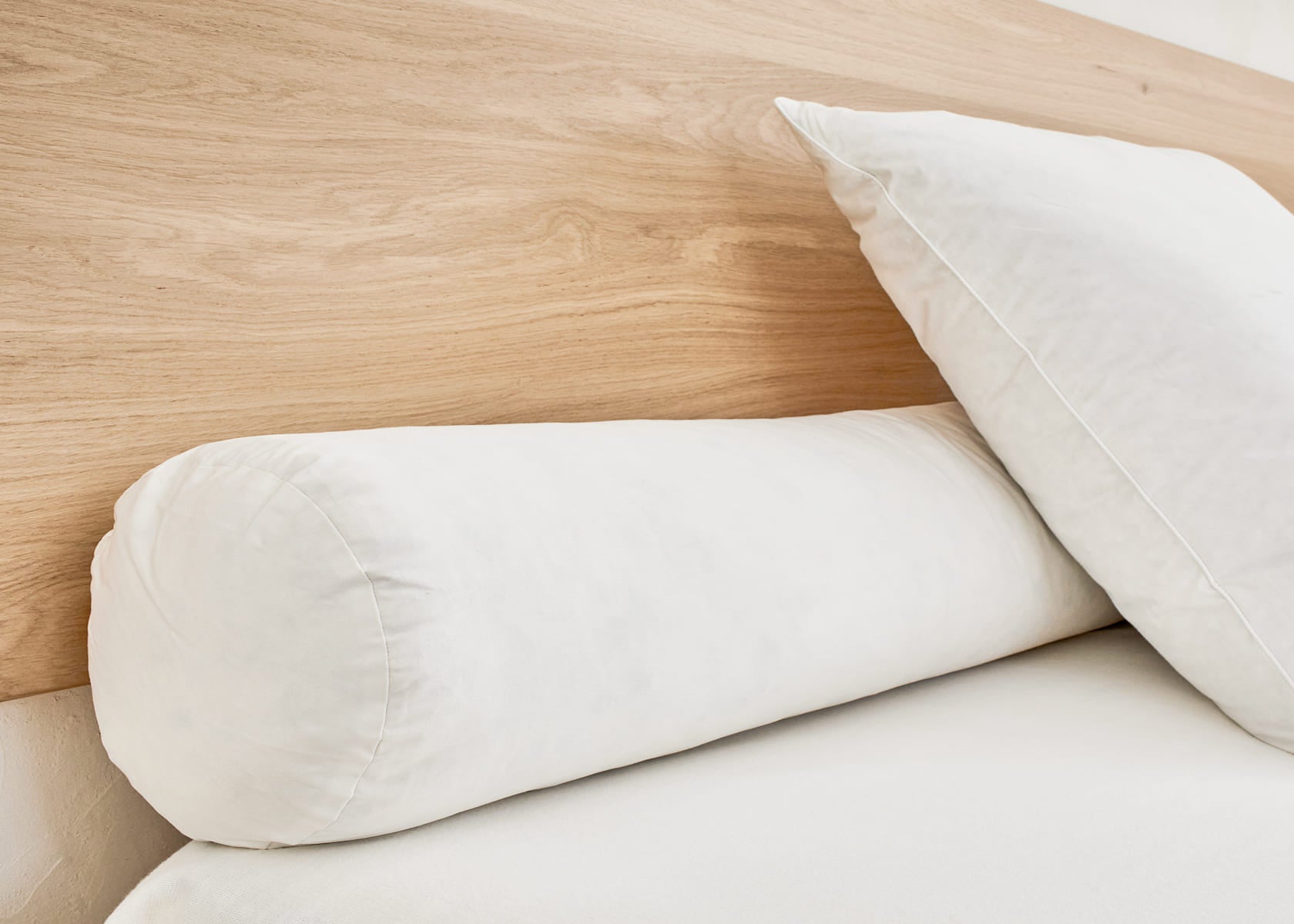 Recycled Feather and Down Bolster Pillow