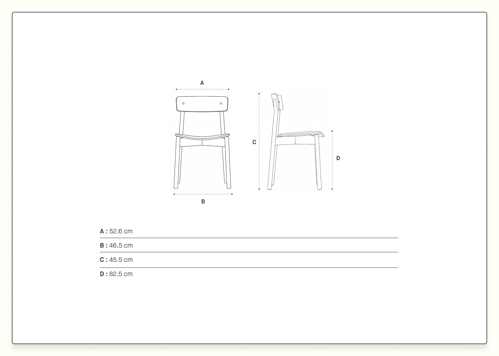 Sedia in legno massello MAIA (set da 2)