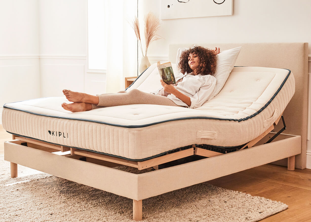 Base de cama elétrica com ripas OTTO