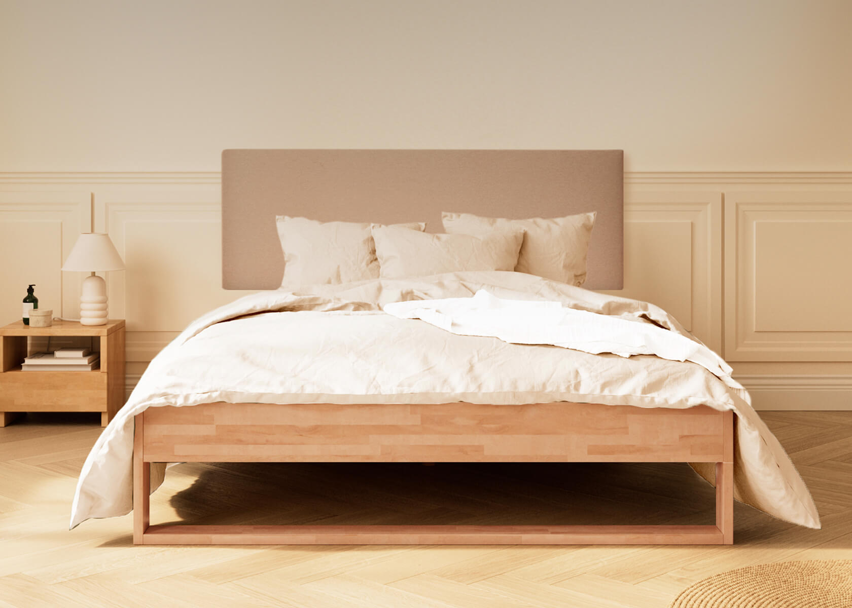 Letto con rete in legno massello AVA - IT
