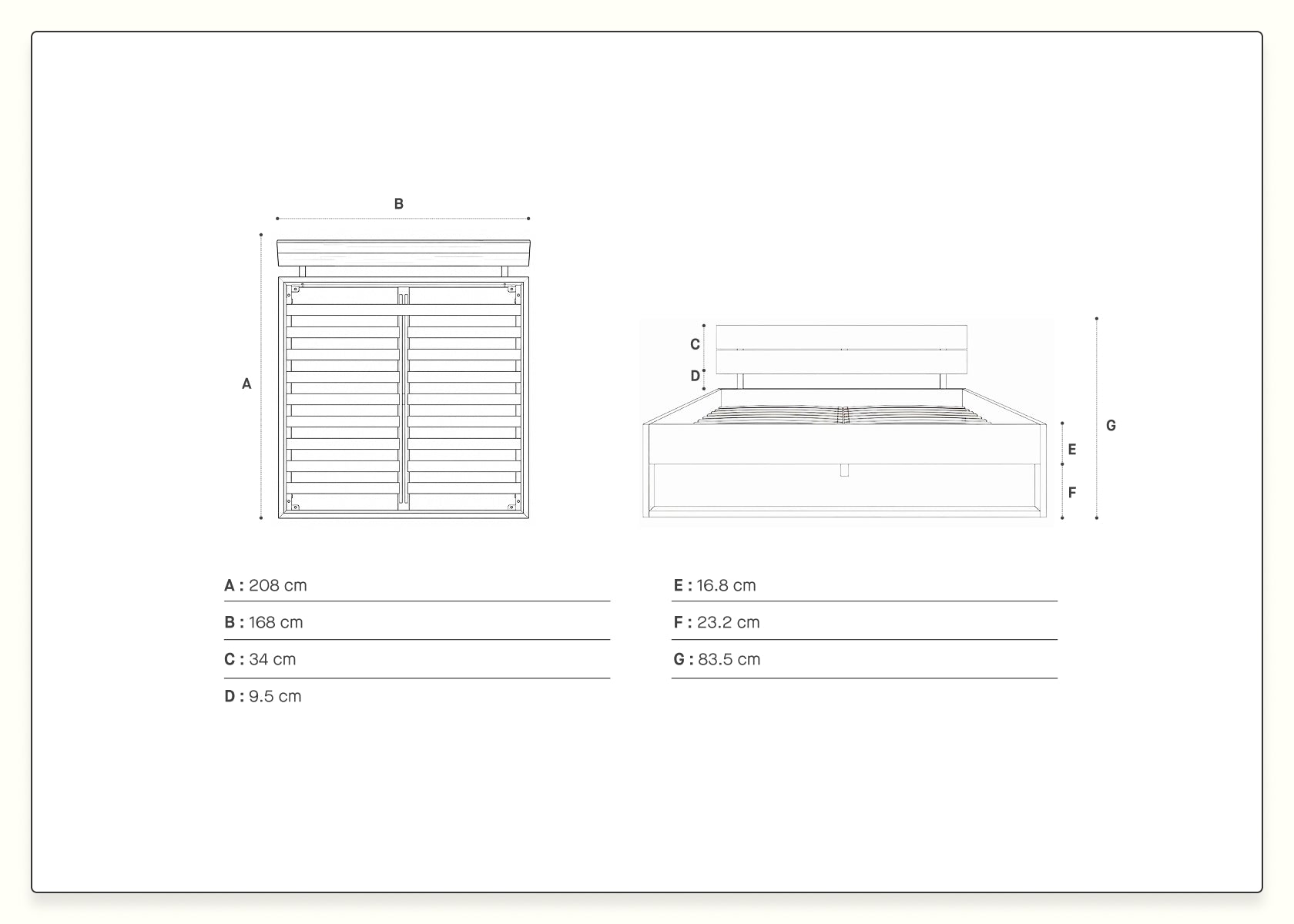 Letto con rete in legno massello AVA