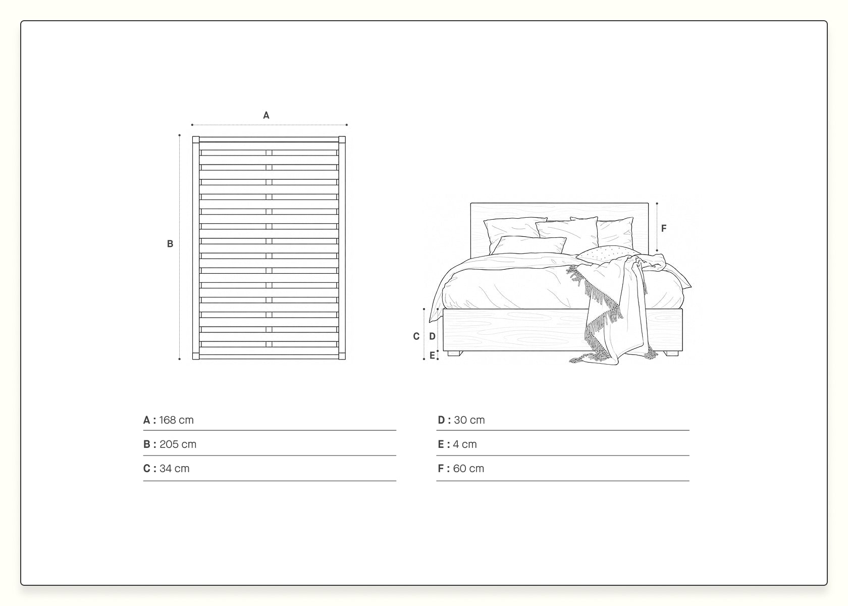 Letto contenitore in legno massello LUCA