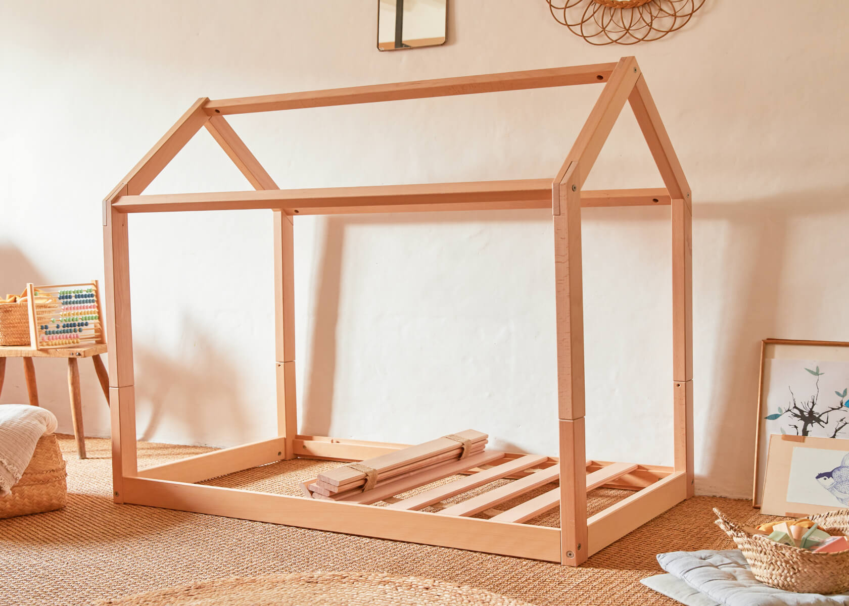 Letto per bambini in legno massello MALO
