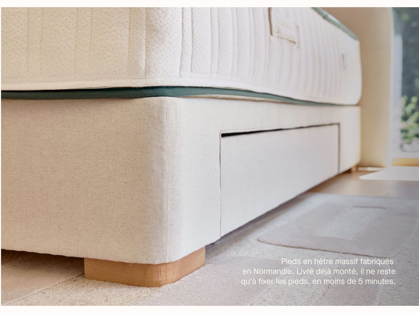 Letto imbottito con cassetti premium - LE LAC