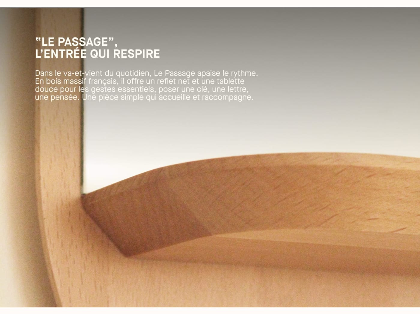 Specchio verticale in faggio x Reine Mère - Le passage