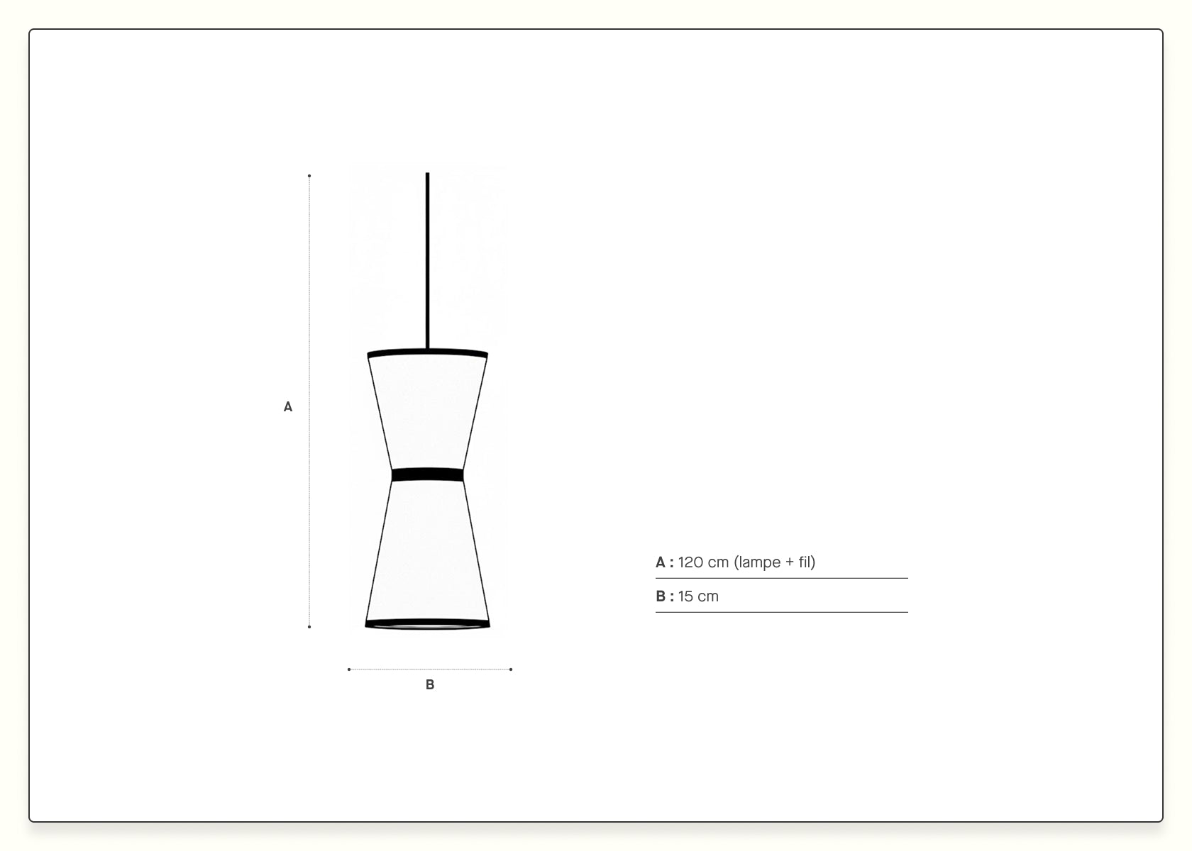 Lampada a sospensione in lino mini PURE