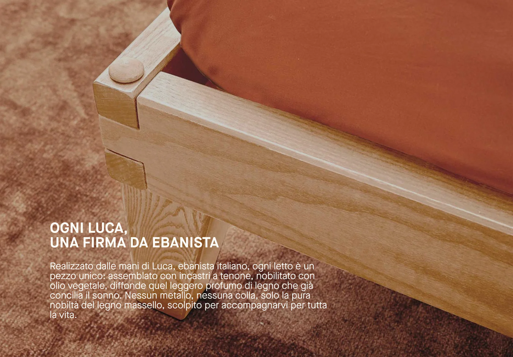 Letto legno massiccio LUCA