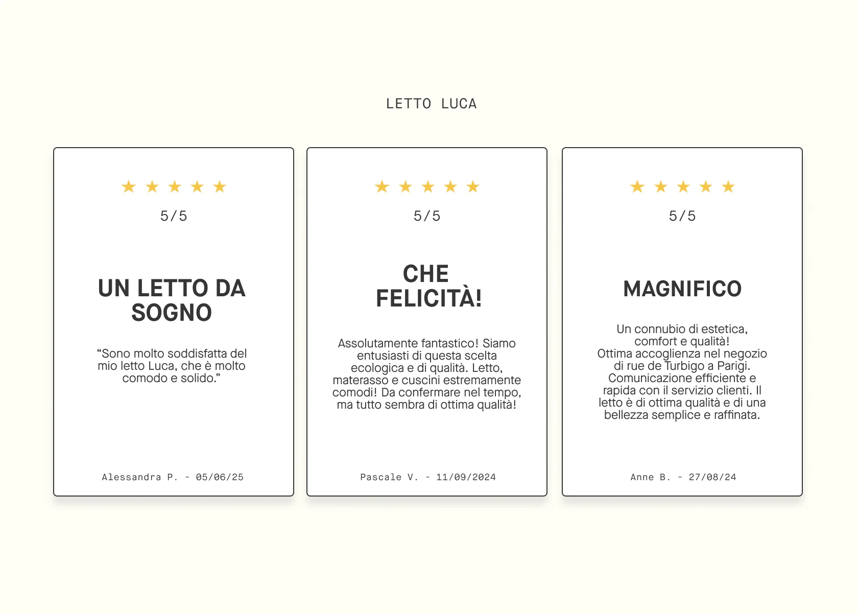 Letto legno massiccio LUCA