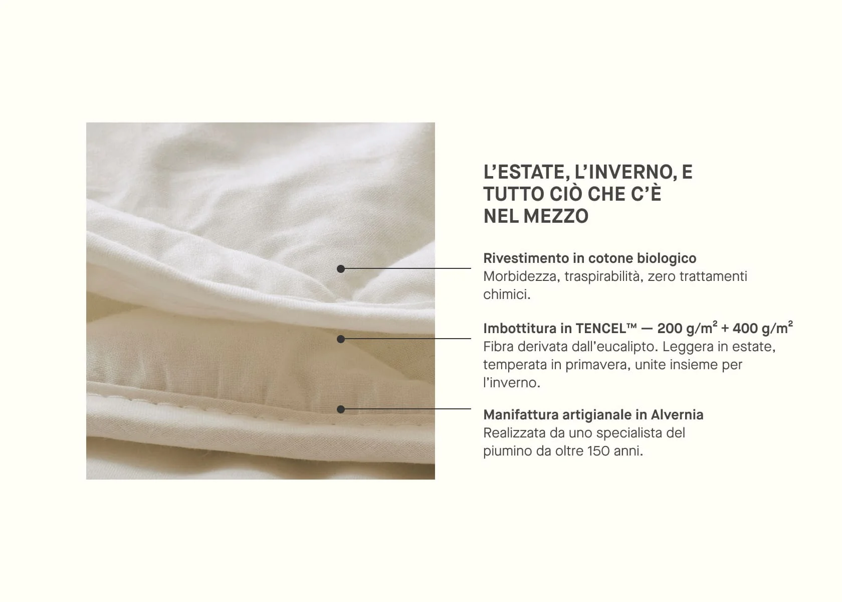 Piumino 4 stagioni