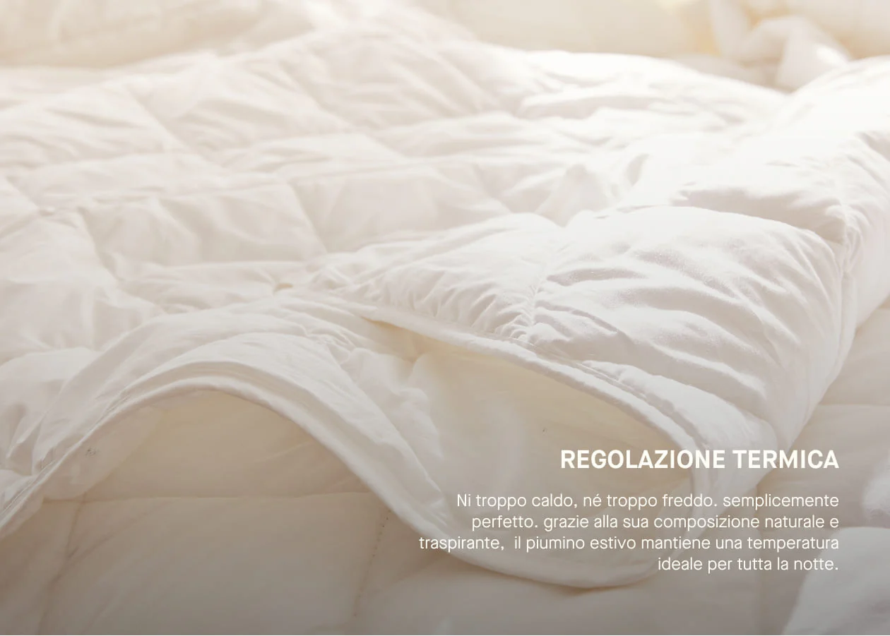 Piumino estivo naturale