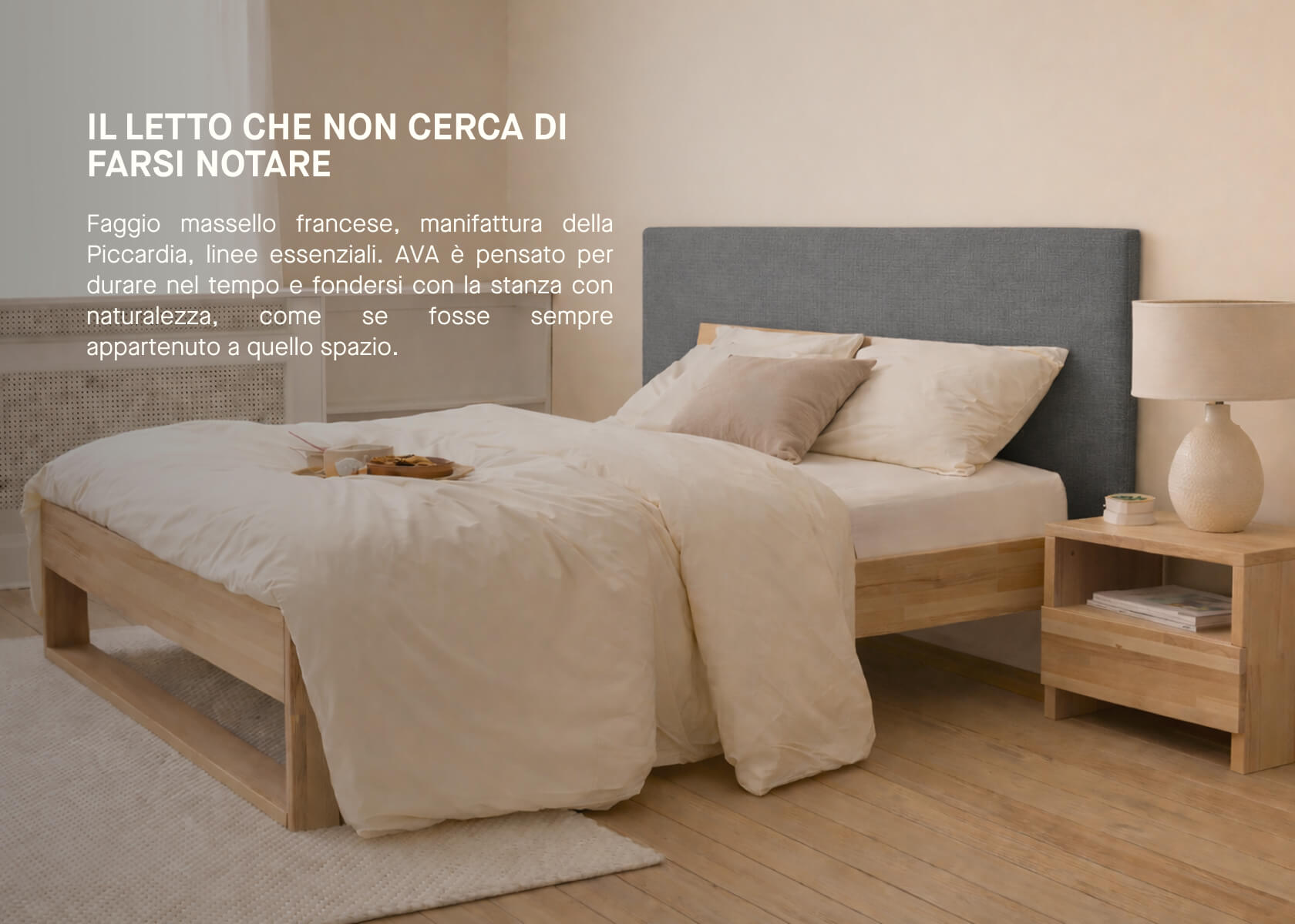 Letto in legno massiccio AVA